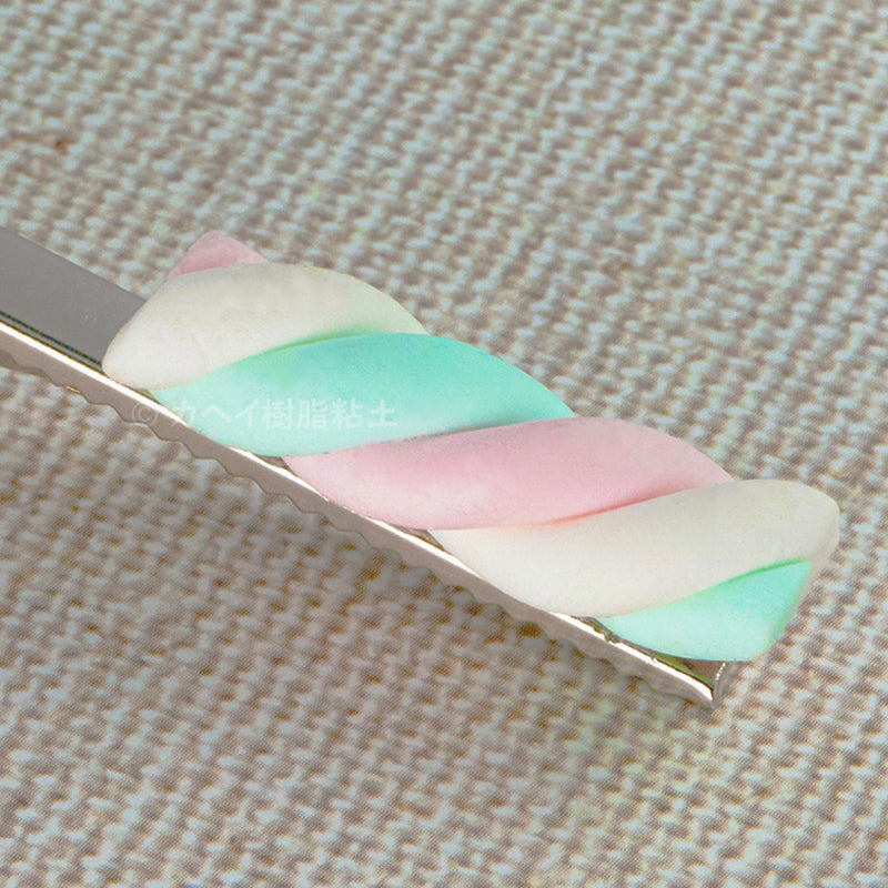 Hong Kong Style - Rainbow Twister Marshmallow Hair Clip