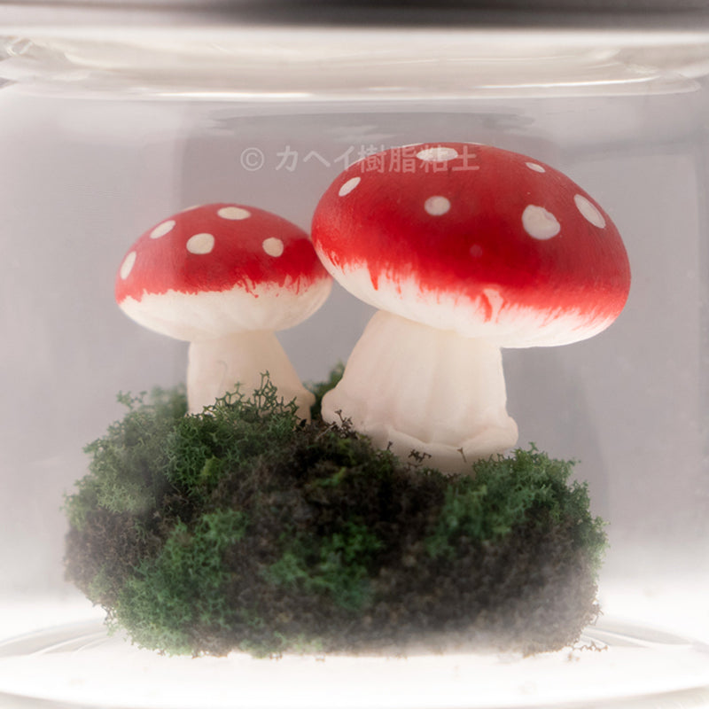 ボトルに入ったフライアマニタの小物